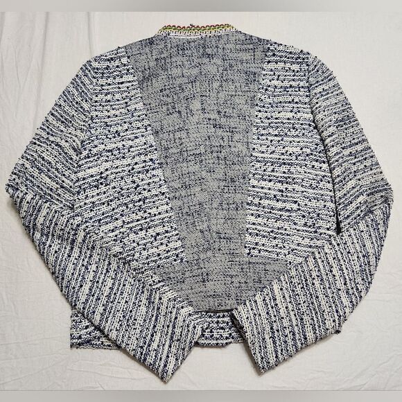 Maje Laos Embellished Tweed Jacket Sz 36 - Picture 12 of 14